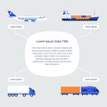 Logistic transport infographic