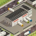 Logistic Trucking Isometric Illustration