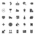 Logistic universal vector icons set