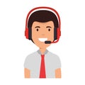 logistic worker with headset character