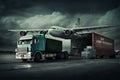 Logistic, worldwide shipment and Fright transportation concept. global business logistic import export by airplane Royalty Free Stock Photo