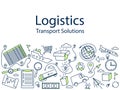 Logistics banner vector illustration