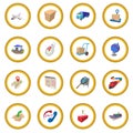 Logistics cartoon icon circle