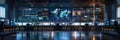 The logistics control center features large screens displaying real-time delivery and route data to optimize