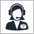 Logistics Customer Service Representative Icon Royalty Free Stock Photo