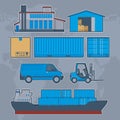 Logistics , Delivery , Warehouse info graphic design.