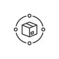 Logistics distribution line icon