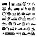 Logistics export icon set