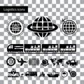 Logistics export icon set