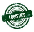 Logistics - green grunge stamp