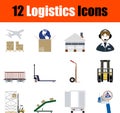 Logistics Icon Set Royalty Free Stock Photo