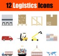 Logistics Icon Set Royalty Free Stock Photo