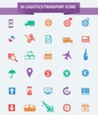 Logistics icons,Colorful version