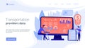 Supply chain analytics concept landing page Royalty Free Stock Photo