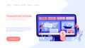 Supply chain analytics concept landing page Royalty Free Stock Photo