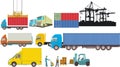 Logistics industry, shipping illustration