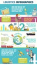 Logistics Infographic Set Royalty Free Stock Photo