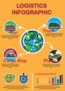 logistics infographic. Vector illustration decorative design