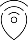 Logistics iot - thin line vector icon. Pixel perfect. internet of things illustrations collection