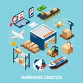 Logistics Isometric Concept Royalty Free Stock Photo