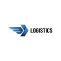 Logistics Logo Design Inspiration. vector illustration Royalty Free Stock Photo