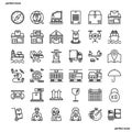 Logistics Outline Icons perfect pixel.