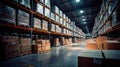 logistics package warehouse background