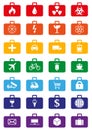 Logistics services colored icons set Royalty Free Stock Photo