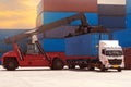 Logistics shiping transportation industry. Royalty Free Stock Photo