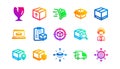 Logistics and Shipping icons. Truck Delivery, Checklist and Parcel tracking. Classic icon set. Vector Royalty Free Stock Photo