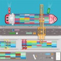 Logistics shipping infographics template vector Royalty Free Stock Photo
