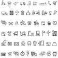 Logistics and Shipping line icons.