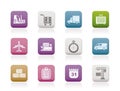 Logistics, shipping and transportation icons