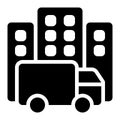 Logistic Company, Logistics, Courier Glyph Solid Icon Royalty Free Stock Photo