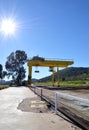 Logistics station under the sun Royalty Free Stock Photo