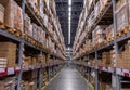 Logistics storage warehouse interior view Royalty Free Stock Photo