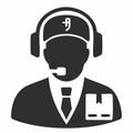 Logistics Support Agent Icon for Delivery Services Royalty Free Stock Photo