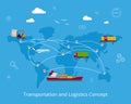 Logistics and transportation concept