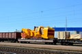 Logistics transportation heavy mining dump truck by rail