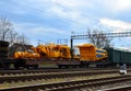 Logistics transportation heavy mining dump truck by rail