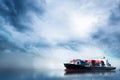 Logistics and transportation of International Container Cargo ship in the ocean, Freight Transportation Royalty Free Stock Photo