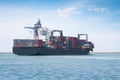 Logistics and transportation of International Container Cargo ship Royalty Free Stock Photo