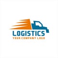 Logistics transportation logo vector, Fast delivery concept icon Royalty Free Stock Photo