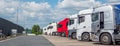 Logistics truck at the rest area highway