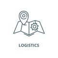 Logistics vector line icon, linear concept, outline sign, symbol