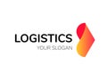 Logistics vector logo arrow express delivery Royalty Free Stock Photo