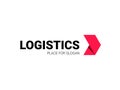 Logistics vector logo arrow express delivery Royalty Free Stock Photo