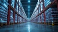 Logistics Warehouse for Efficient Storage and Distribution of Perishable Goods Under Climate Controlled Conditions Royalty Free Stock Photo