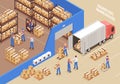 Logistics And Warehouse Illustration Royalty Free Stock Photo