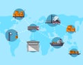 Logistics and worldwide shipping concept Royalty Free Stock Photo